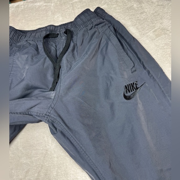 Nike Men’s Grey Blue Tapered Elastic Drawstring Waist Athletic Joggers Small - Picture 4 of 16